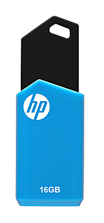 HP v150w USB 2.0 Flash Drive, 16GB, Blue