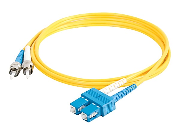 C2G 1m SC-ST 9/125 Duplex Single Mode OS2 Fiber Cable - Plenum CMP-Rated - Yellow - 3ft - Patch cable - ST single-mode (M) to SC single-mode (M) - 1 m - fiber optic - duplex - 9 / 125 micron - OS2 - plenum - yellow
