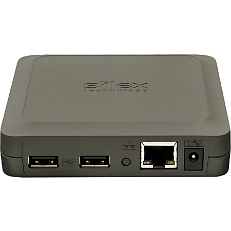 Silex USB Device Server, 2x USB 2.0, 10/100/1000 LAN, US Power Supply - 1 x Network (RJ-45) - 2 x USB - Gigabit Ethernet - Desktop