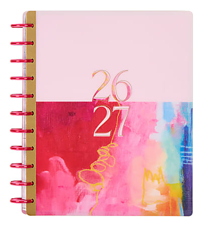 Happy Planner Monthly/Weekly Big Disc-Bound Academic Planner, 8-1/2" x 11", Abstract Expression, July 2026 to June 2027, Total Quantity 1