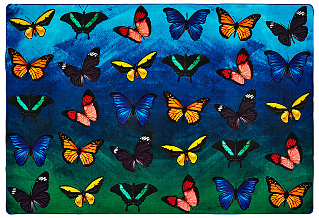 Carpets For Kids Rug, 6' x 9', Beautiful Butterfly Seating