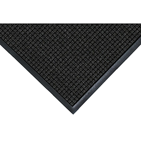 M+A Matting WaterHog Squares Classic Floor Mat, 3' x 10', Charcoal, Universal Cleated