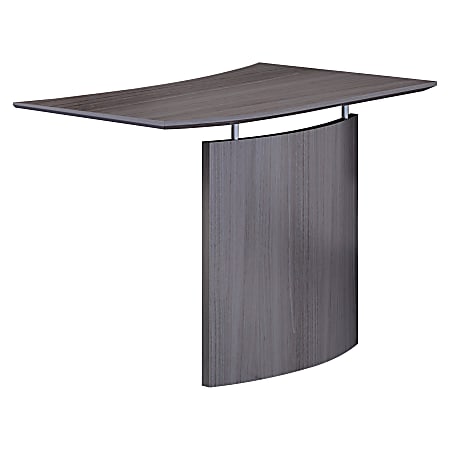 Mayline Left Hand Bridge - 24"x48"29.5" , 1" Work Surface - Beveled Edge - Material: Steel - Finish: Gray, Laminate, Silver - MNBDGLLGS