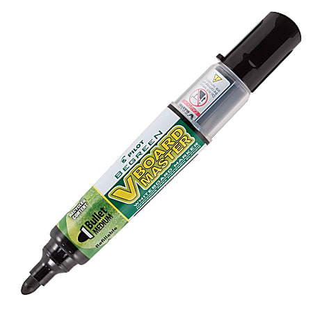 Pilot® V-Board Master BeGreen 91% Recycled Dry-Erase Marker, Bullet Point, Black