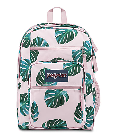 Jansport backpack pink with leaves best sale