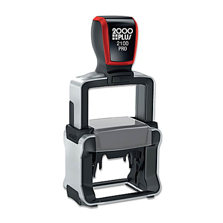 Custom 2000 Plus&reg; Pro Heavy Duty 2100 Self-Inking Stamp, Rectangle, 15/16" x 1-9/16"