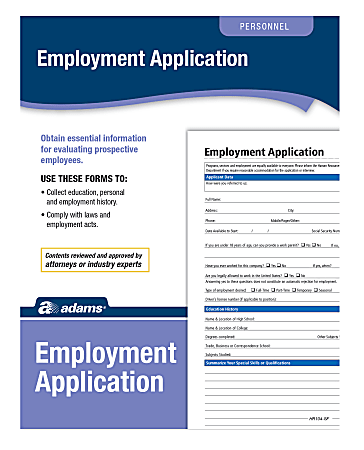 Adams® Application for Employment