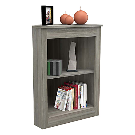 Inval 32 H 2 Shelf Bookshelf Smoke Oak, Better Homes Gardens Glendale 3 Shelf Bookcase Rustic Gray Finish