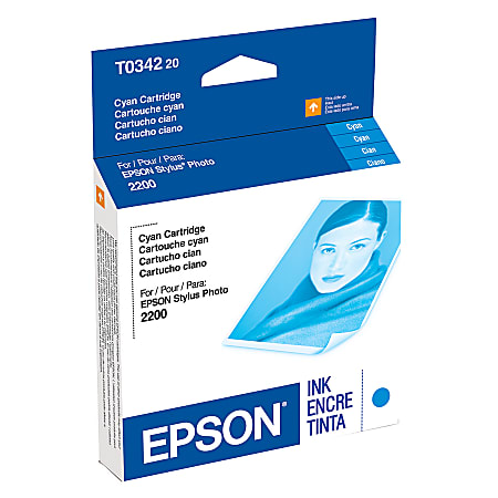 Epson® T0342 (T034220) UltraChrome™ Cyan Ink Cartridge