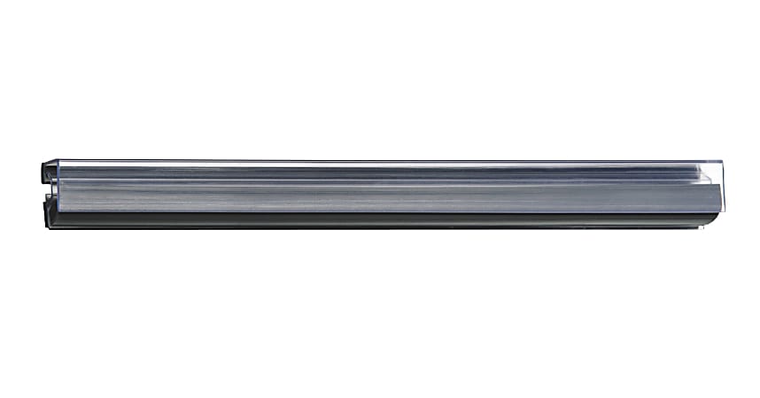 Ghent 12" Hold-Up Display Rails, Clear/Gray, Carton Of 12 Rails