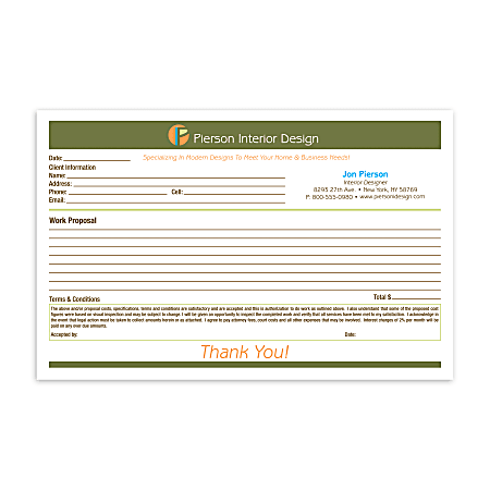 Custom Carbonless Business Forms, Create Your Own, Full Color, 8 1/2” x 5 1/2”, 3-Part, Box Of 250