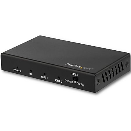 StarTech.com 2 Port HDMI Splitter - 4K 60Hz - 1x2 Way HDMI 2.0 Splitter - HDR - ST122HD202 - Displays the same image with sound on 2 screens