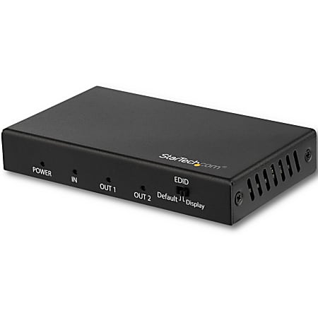 StarTech.com 2 Port HDMI Splitter - 4K 60Hz - 1x2 Way HDMI 2.0 Splitter - HDR - ST122HD202 - HDMI 2.0 splitter supports UHD resolutions up to 4K at 60Hz and HDR - 1x2 HDMI splitter 4K automatically passes EDID