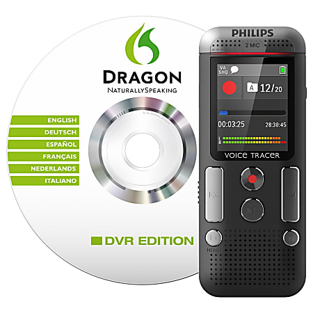 Philips Digital Recorder with Speech Recognition Software and 2Mic Stereo Recording