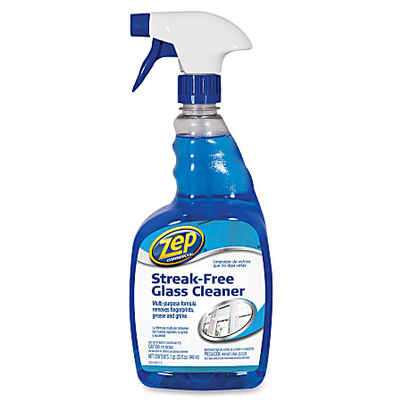 Zep® Commercial Streak-Free Glass Cleaner Spray, 32 Oz Bottle, Case Of 12