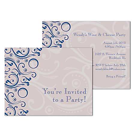 Custom outlet invitation cards