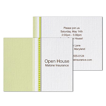 Custom Full-Color Note Card Invitations, 2-Sided, 5-1/2" x 4-1/4", Box Of 10 Invitations