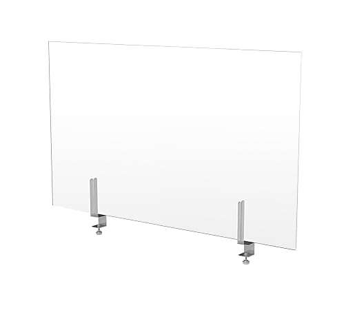 MARVEL Panel Extension PPE Shield With Antimicrobial Protection, 25-1/2" x 42", Silver/Clear