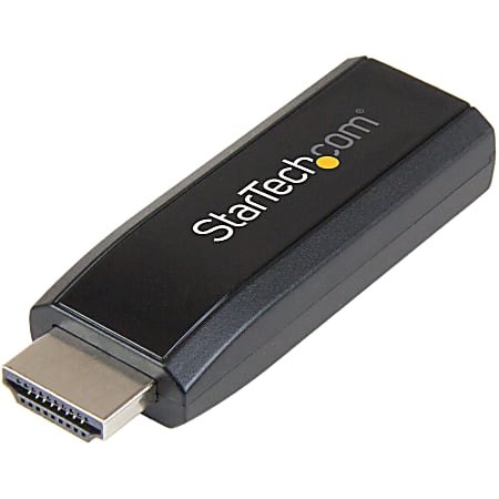 StarTech.com HDMI to VGA Converter with Audio - Compact Adapter - 1920x1200 - This highly portable adapter is the ideal travel companion