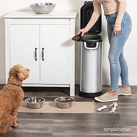 simplehuman Brushed Stainless Steel Pet Food Storage Can
