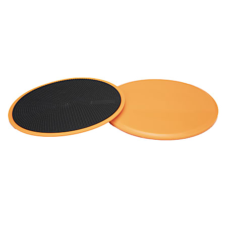 Mind Reader Fitness Glider Discs, Orange, Set Of 2 Discs