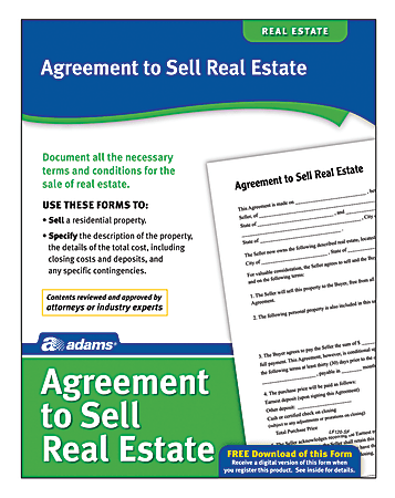 Adams LF120 Real Estate Agreement to Sell Real Estate 