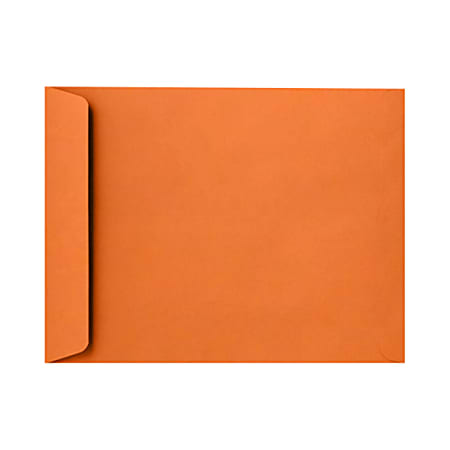 LUX Open-End 9" x 12" Envelopes, Peel & Press Closure, Mandarin Orange, Pack Of 1,000