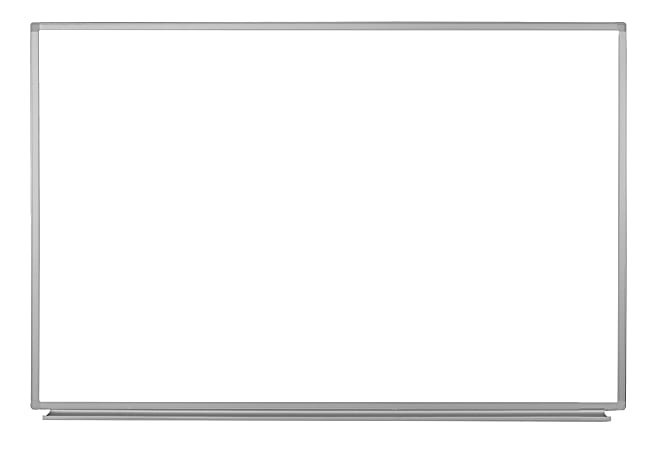 Luxor Magnetic Dry-Erase Whiteboard, 60" x 40", Aluminum Frame With Silver Finish