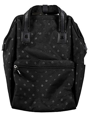Heritage Polka Dot Computer Backpack With 15" Laptop Pocket, Black