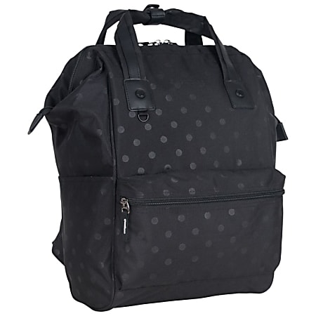 Heritage Polka Dot Computer Backpack With 15 Laptop Pocket Black Office Depot
