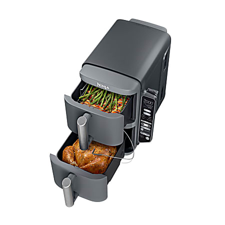 Ninja DoubleStack XL Smart 2-Basket Air Fryer, 15-3/16&rdquo;H x 19-1/4&rdquo;W x 11-1/4&rdquo;D, Deep Gray, Total Qty 1