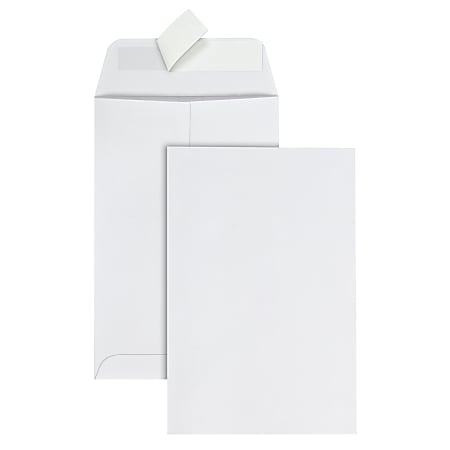 Office Depot® Brand  6" x 9" Catalog Envelopes, Clean Seal, 30% Recycled, White, Box Of 125