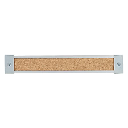 Quartet® Natural Cork Bulletin Bar, 2" x 124", White