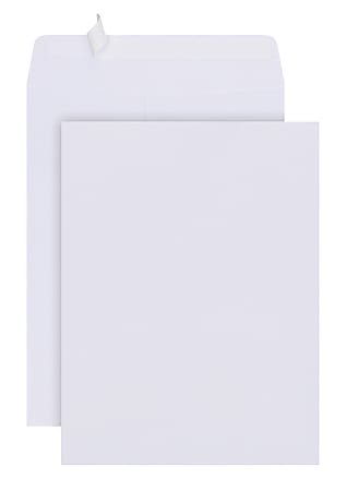 Office Depot® Brand  9" x 12" Catalog Envelopes, Clean Seal, 30% Recycled, White, Box Of 125