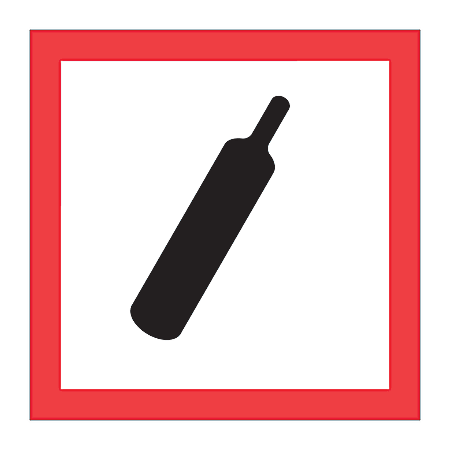 Tape Logic® Pre™Printed Shipping Labels, DL4143, 1" x 1", Gas Cylinder Pictogram, Multicolor, Roll Of 500