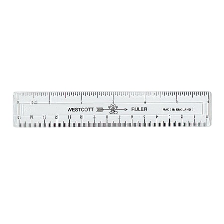 Ruler on sale 6 inches