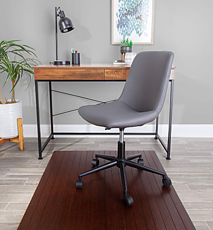 Realspace Bamboo Chair Mat 36 x 48 Brown Office Depot