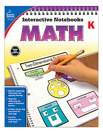 Carson-Dellosa Interactive Notebook For Math, Kindergarten