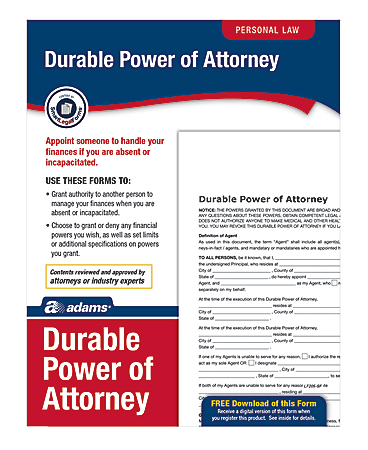 Adams® Durable Power of Attorney