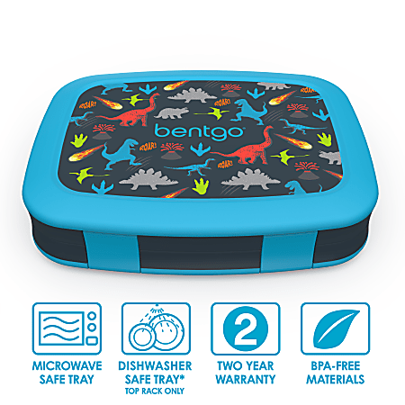 Bentgo® Kids Prints Leak-Proof, 5-Compartment Bento-Style Kids Lunch Box -  Ideal Portion Sizes for Ages 3 to 7 - BPA-Free, Dishwasher Safe, Food-Safe