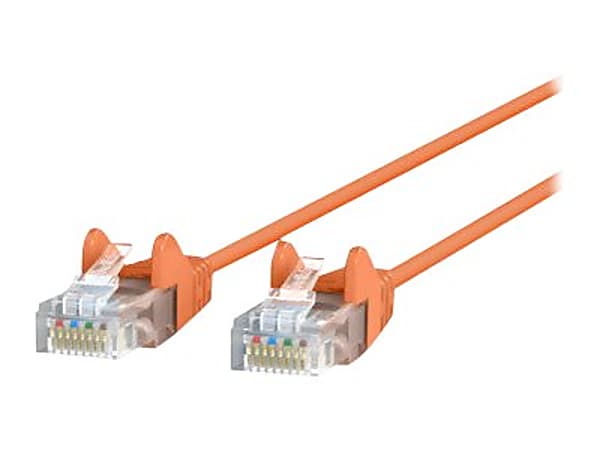 Belkin CAT6 Slim Gigabit Snagless UTP Ethernet Cable - 1 ft Category 6 Network Cable  - CE001B01ORGS