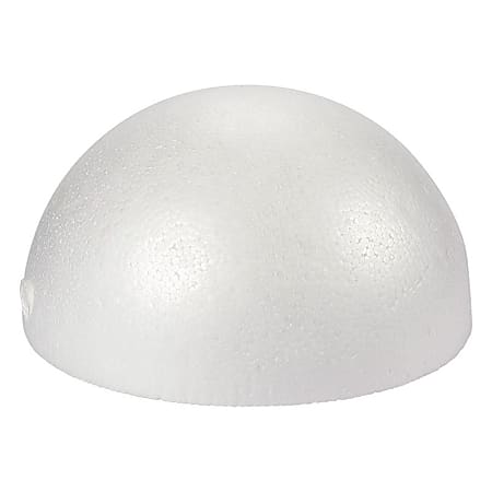 Juvale Foam Half Ball - Large Polystyrene Foam Hollow Half Ball For Arts And Craft Use, Makes Large DIY Ornaments, Presentation, And School Projects, White, 11.5 X 6 Inches