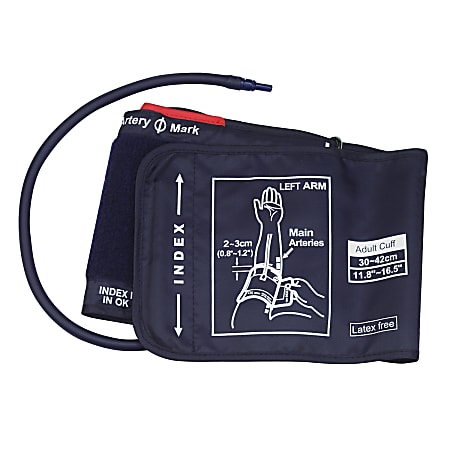 HealthSmart® Replacement Calibrated Blood Pressure Arm Cuff, Adult Large, Navy