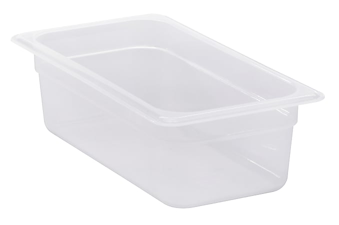 Cambro Translucent GN 1/3 Food Pans, 4"H x 6-15/16"W x 12-3/4"D, Pack Of 6 Containers