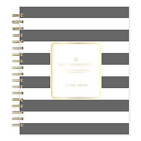 Planning Calendar DD Rugby Stripe Black PP 8x10 AY26&ndash;27 Daily