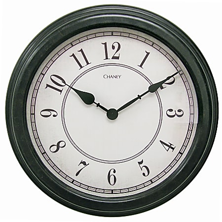 Chaney Instrument™ 18" Decorative Wall Clock, Antique Black