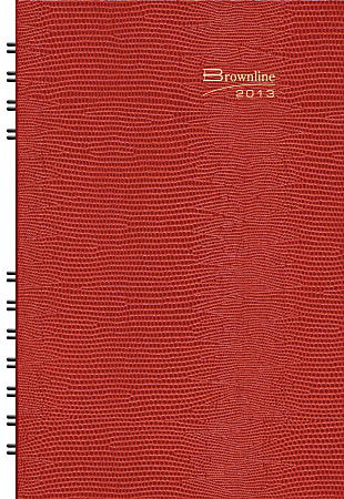 Brownline® CoilPro™ FSC Certified Daily Planner, 8" x 5", 50% Recycled, Black, January-December 2013