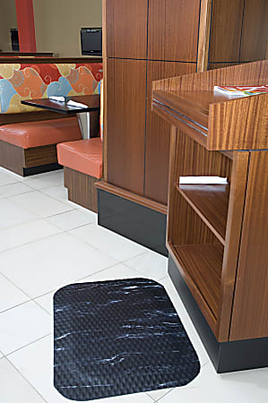 Hog Heaven Marble Top Floor Mat, 5/8" Thick, 4' x 6', Midnight Swirl