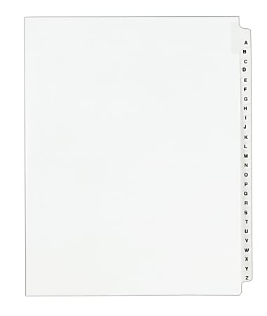 Avery® Standard Collated Legal Dividers, Avery® Style, Side-Tab, A-Z, 8 1/2" x 11"