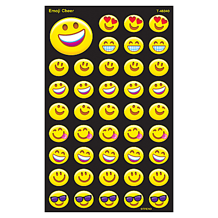 Trend Emoji Cheer superShapes Stickers-Large, 336 per Pack, 6 Packs